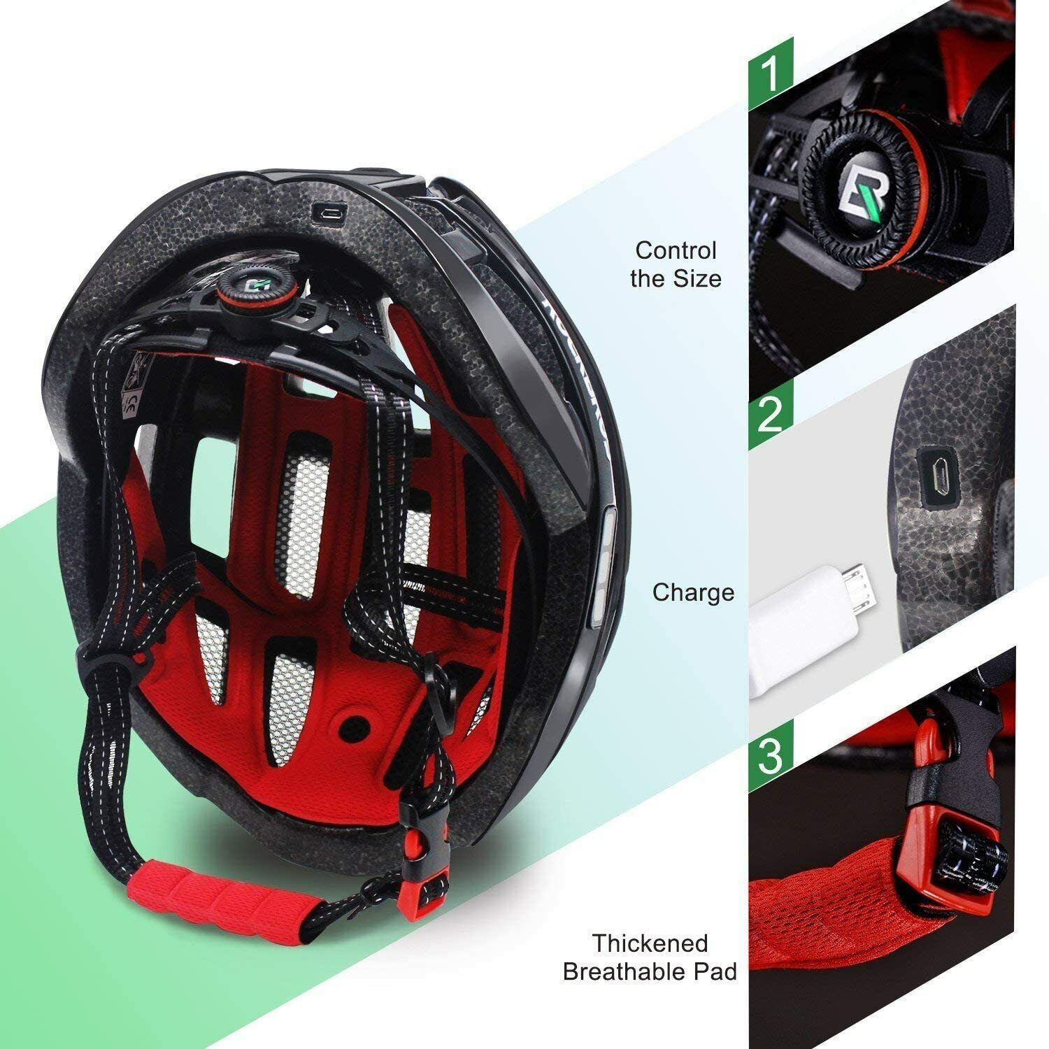 Cykel advarselslys Alarmhjelm